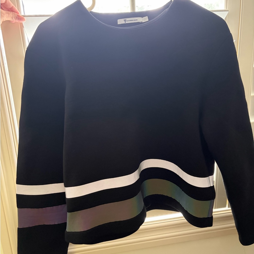 Black Women’s Striped  Sweater